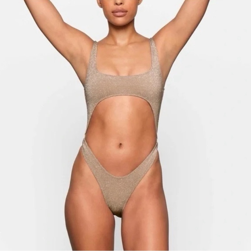 Skims Glitter Monokini One-Piece Swimsuit -Jasper